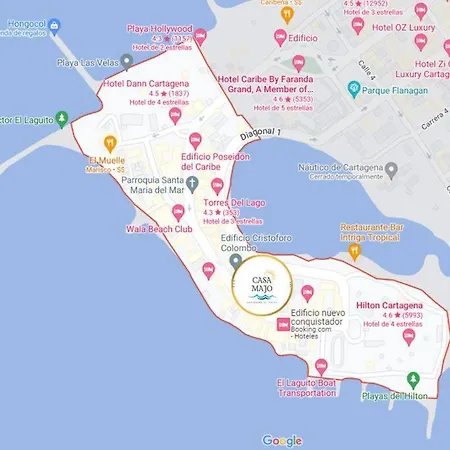 Apartamento Con Estilo, Vista Al Mar Y Al Laguito. Cartagena